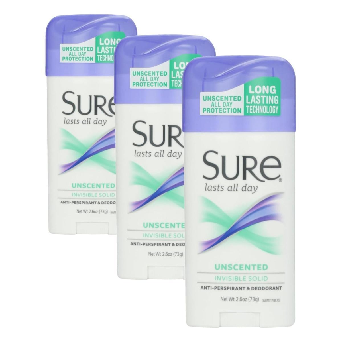 3pk Sure Deodorant for $5.xx