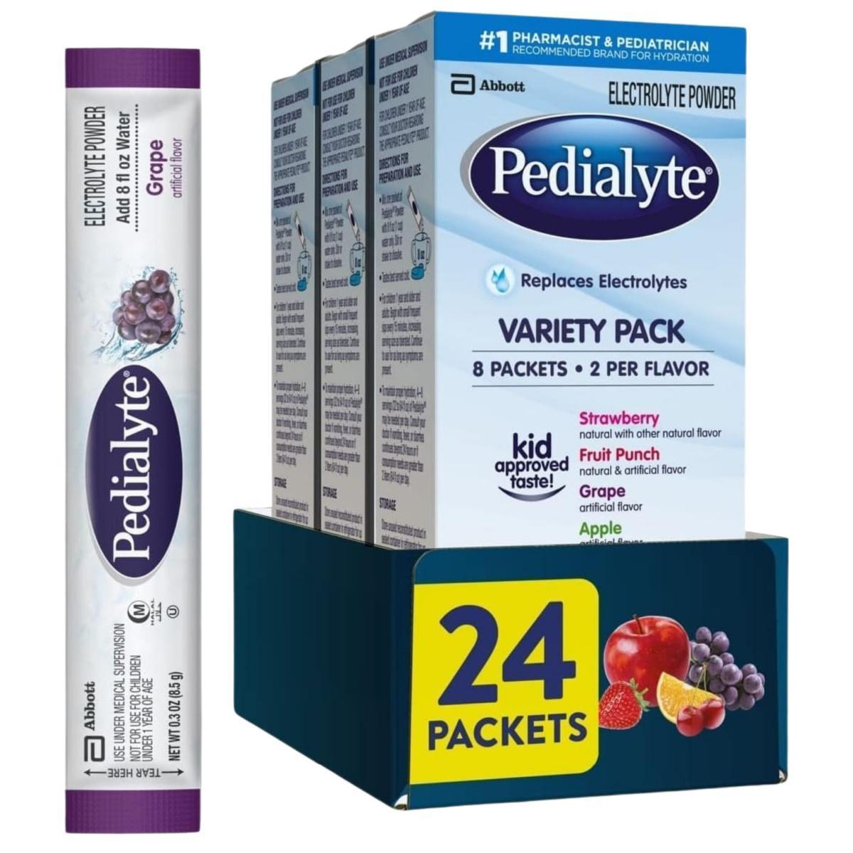 Pedialyte Electrolyte Powder Packets for $8.xx on Amazon
