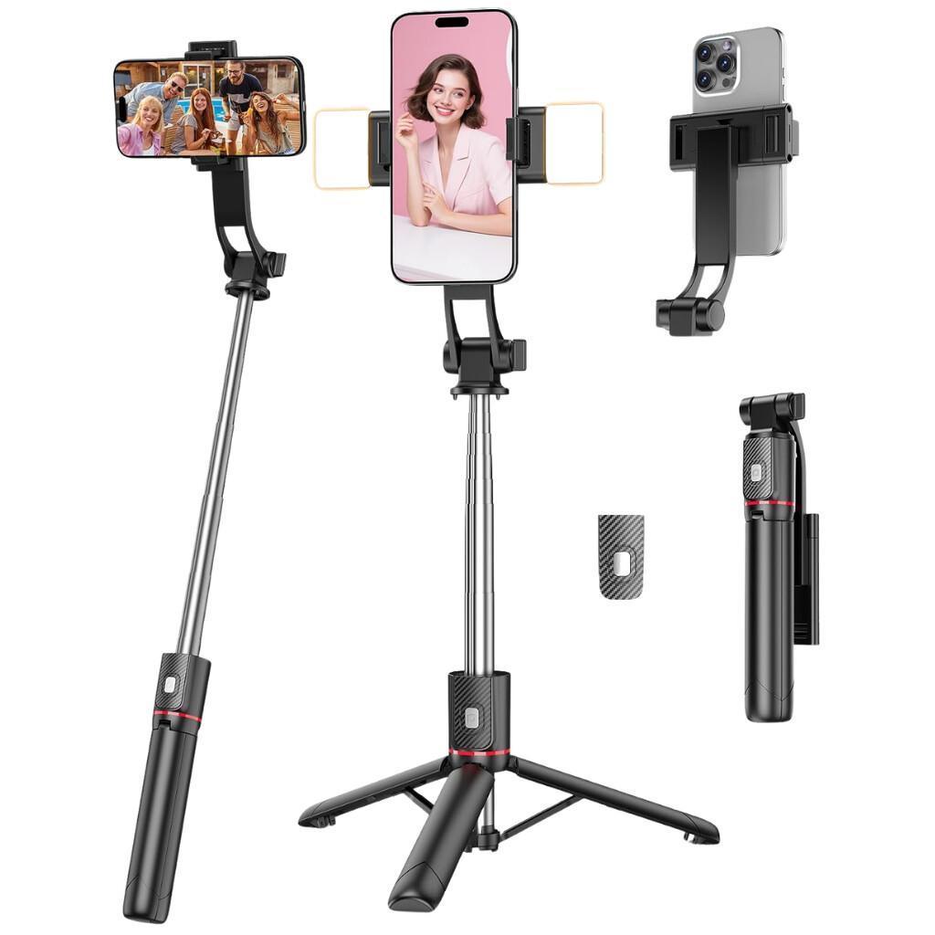 40" Selfie Stick with Light & Remote for $5.xx on Amazon