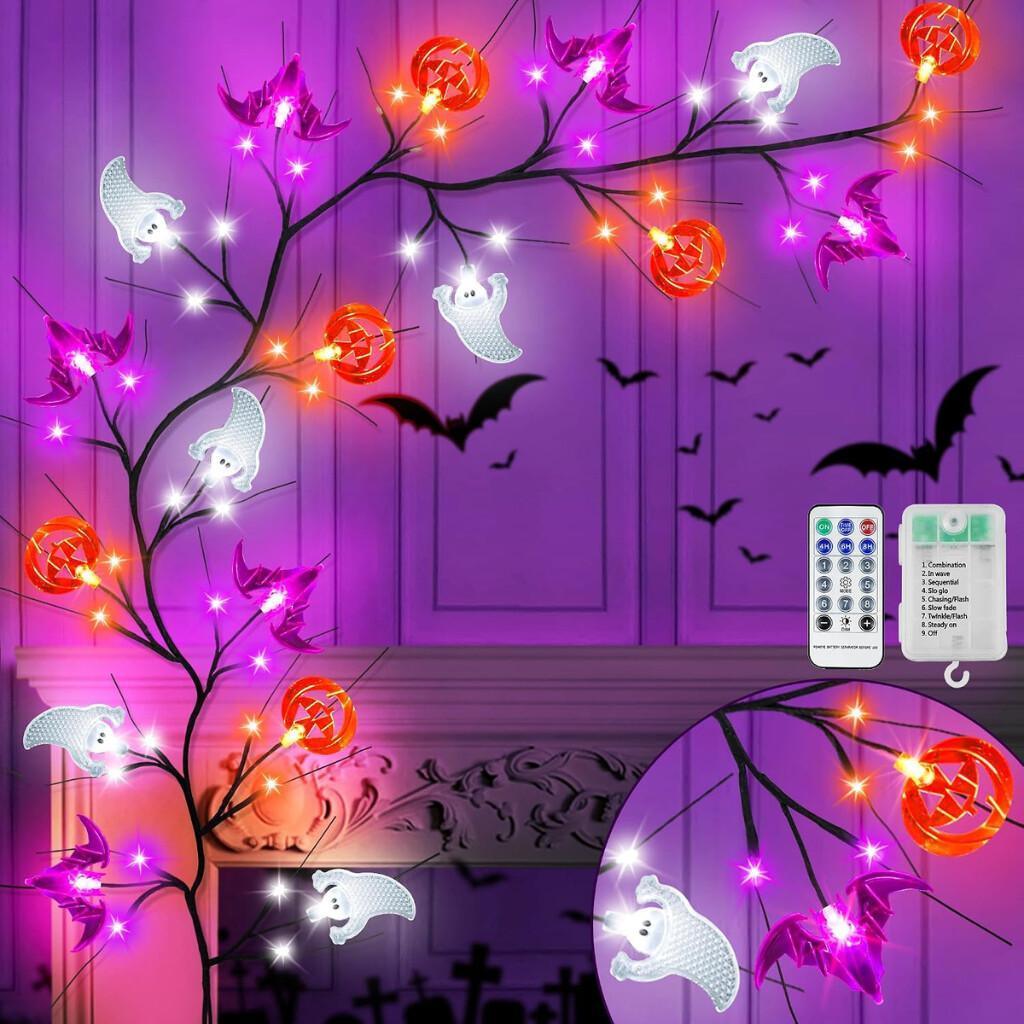 6ft Vine Twig Halloween Lighted Garland for $15.xx on Amazon
