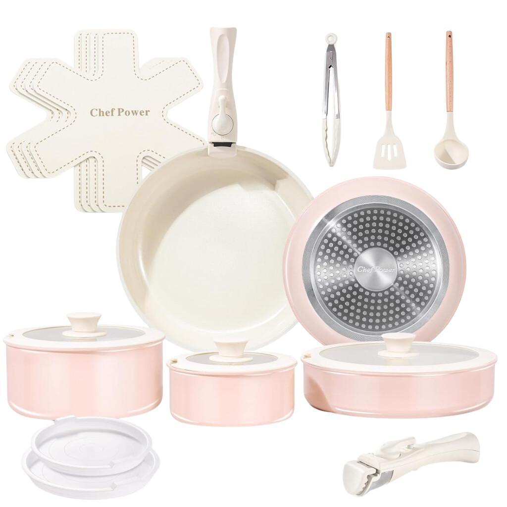 19pc Ceramic Cookware Set for $39.xx on Amazon