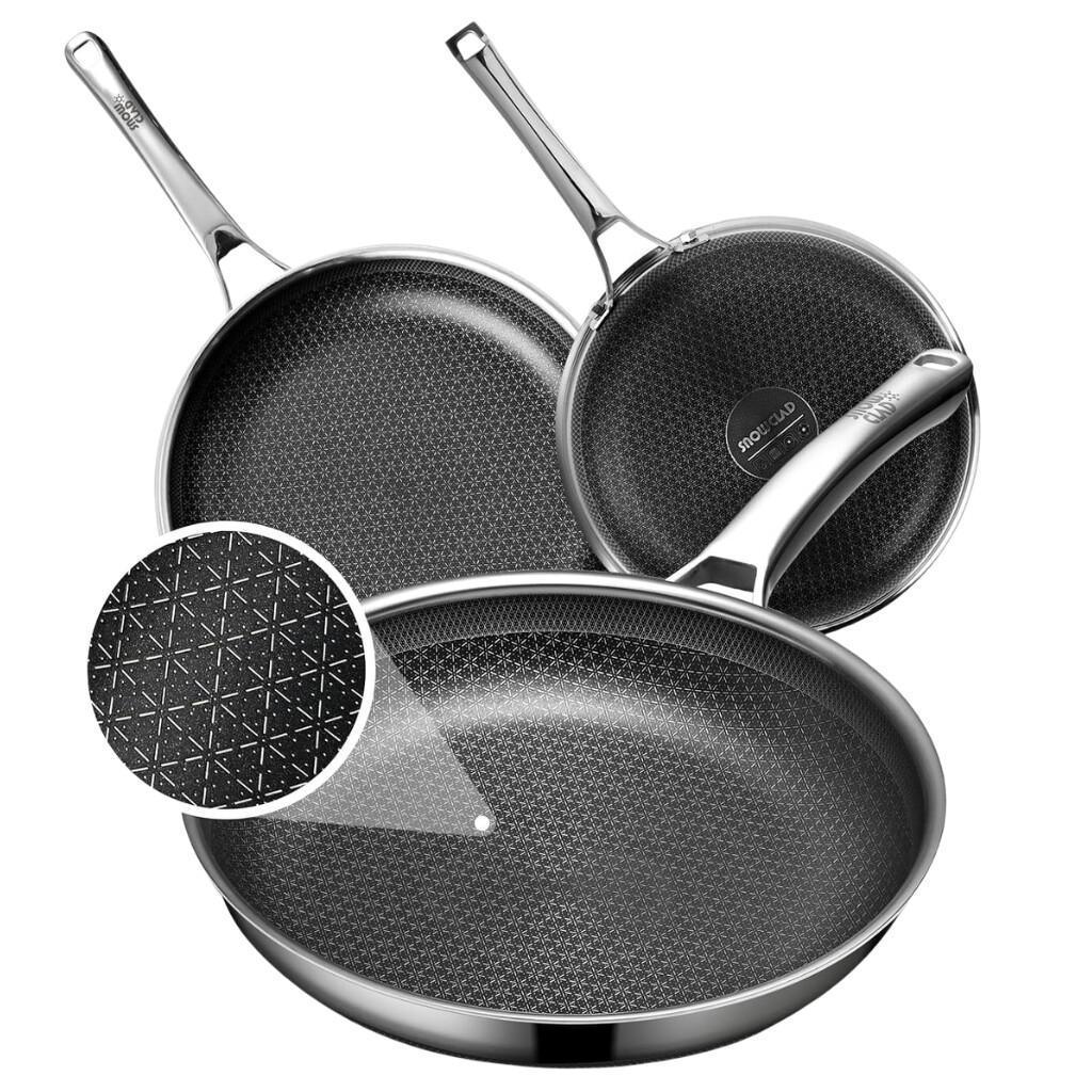 Non Stick Frying Pans Set for $44.xx on Amazon