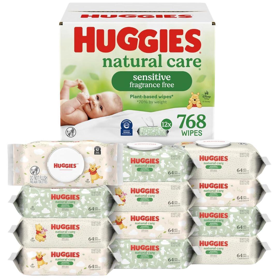 Huggies Natural Care Baby Wipes 12-Pack for $15.xx on Amazon Huggies Natural Care Baby Wipes 12-Pack for $15.xx on Amazon