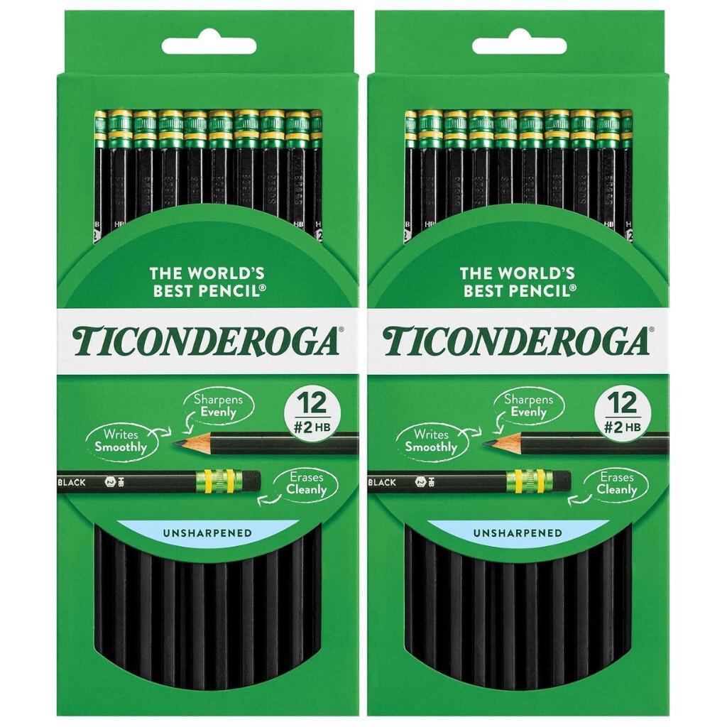 Ticonderoga #2 HB Pencils 24-Count for $5.xx on Amazon