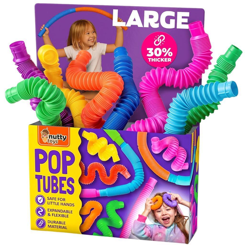 Nutty Toys Pop Tubes Large 4-Pack for $5.xx on Amazon