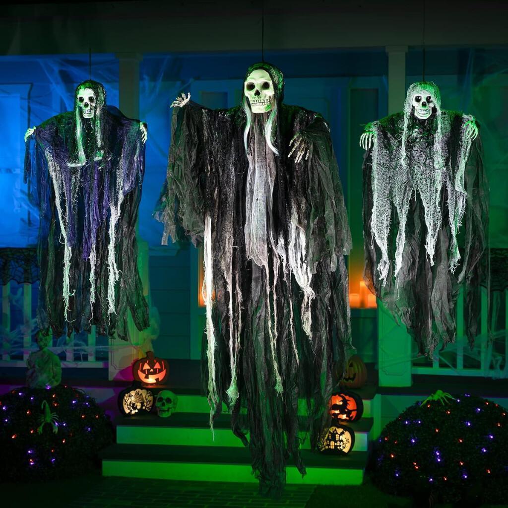 3-Pack Hanging Halloween Skeleton Ghosts for $17.xx on Amazon
