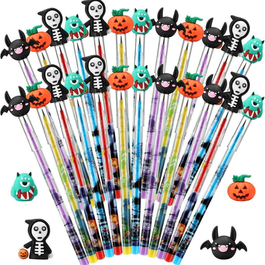 24pc Halloween Pencils with Erasers for $6.xx on Amazon