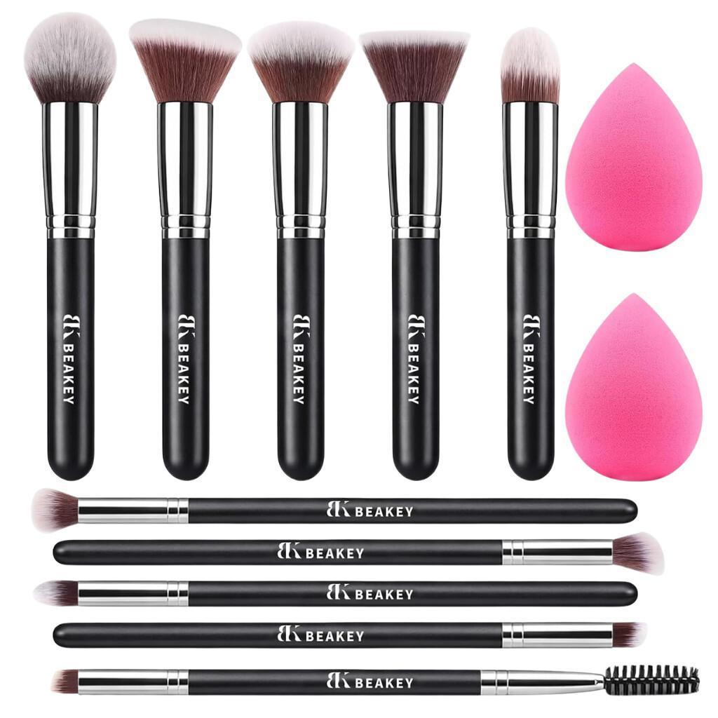 Makeup Brushes w/ 2 Blending Sponges Set for $4.xx on Amazon