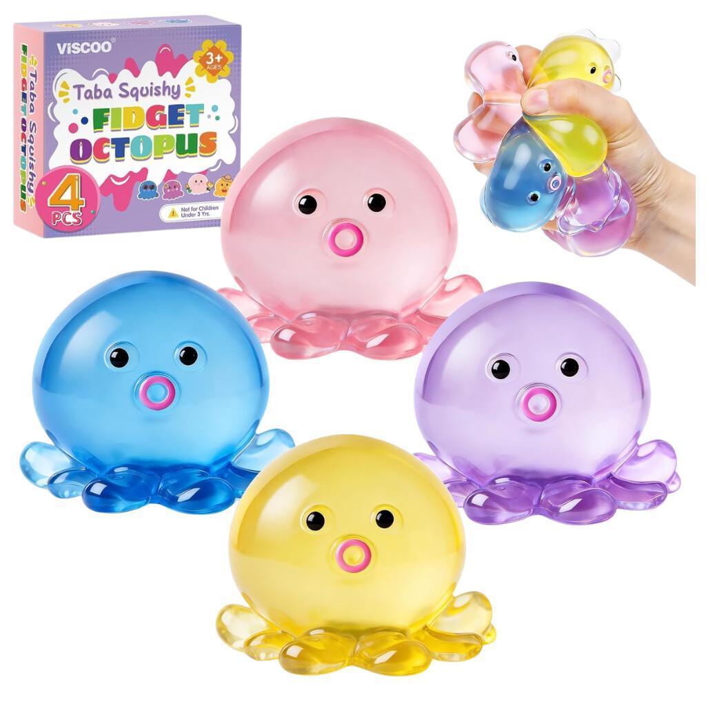 Octopus Squishy 4-Pack for $9.xx on Amazon