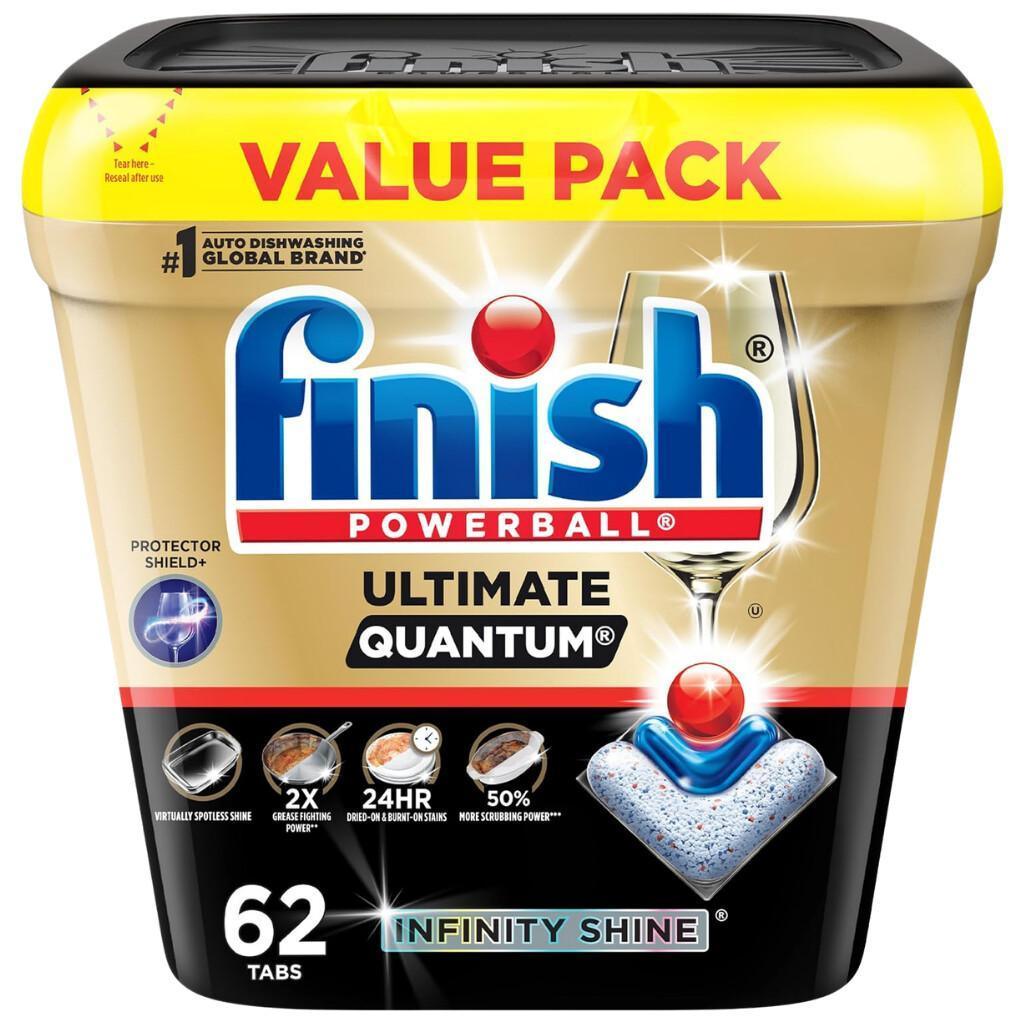 Finish Ultimate Quantum Dishwasher Pods 62ct for $12.xx on Amazon