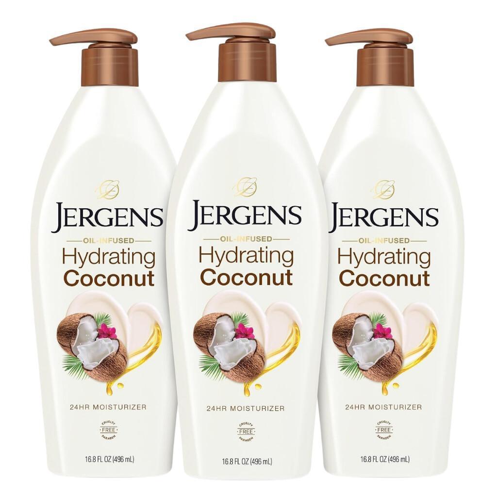 Jergens Hydrating Coconut Moisturizer 3-Pack for $13.xx on Amazon Jergens Hydrating Coconut Moisturizer 3-Pack for $13.xx on Amazon
