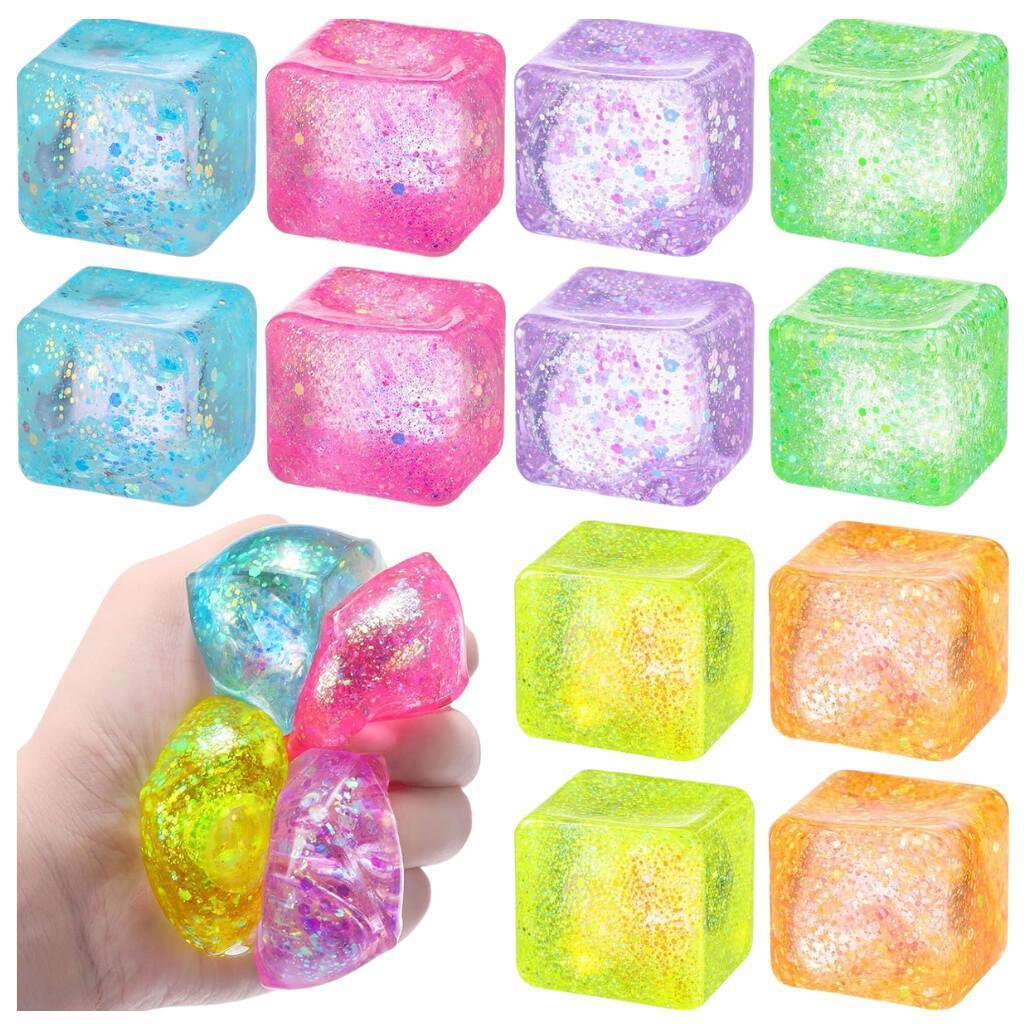 12-Pc Sensory Glitter Stress Cube for $6.xx on Amazon