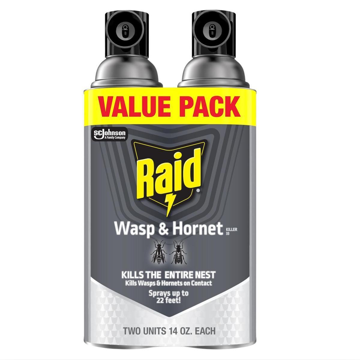 Raid Wasp & Hornet Killer Spray 2-Pack for $5.xx on Amazon