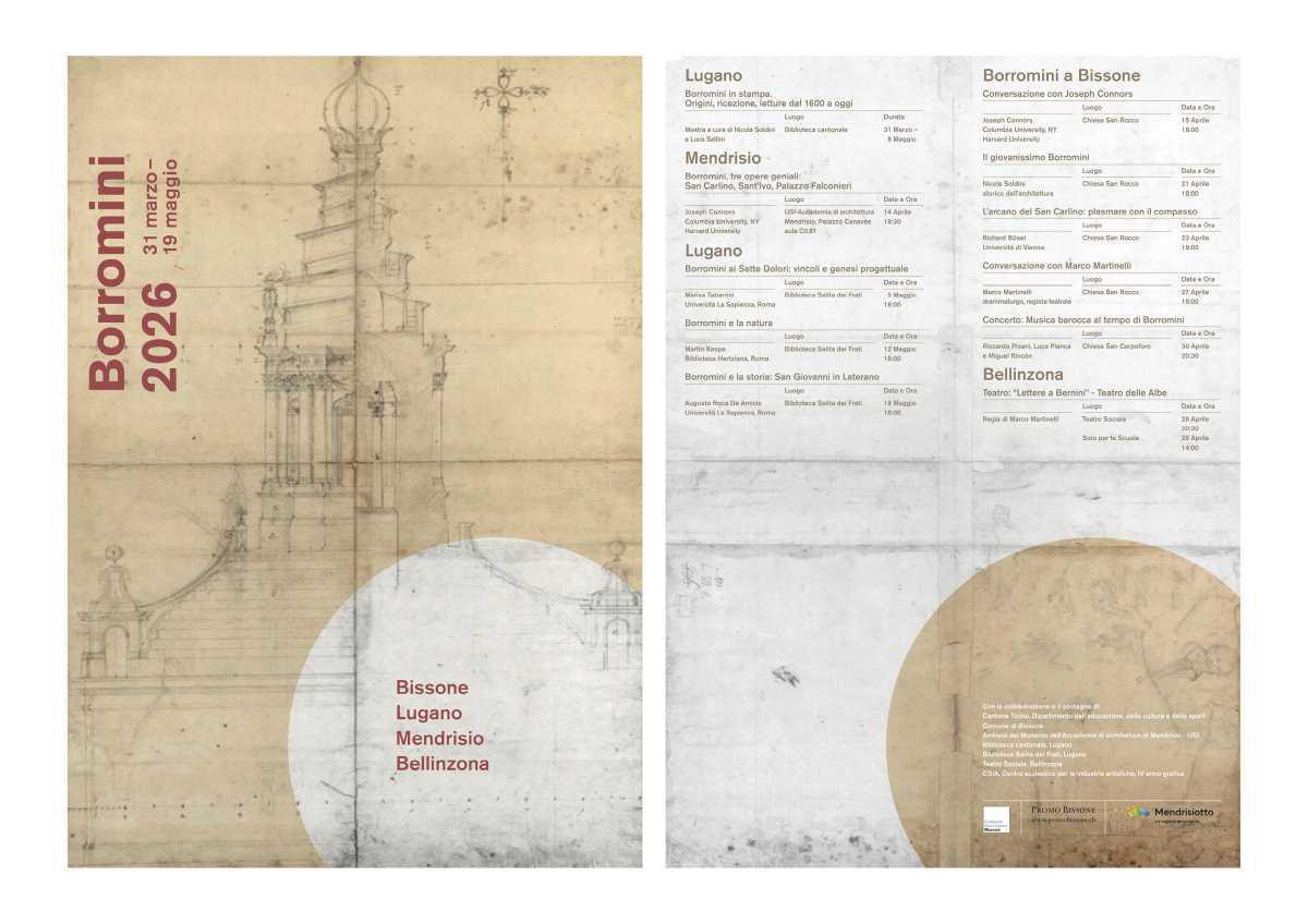 Borromini 2026: il Ticino celebra il genio barocco con una rassegna tra Bissone, Lugano, Bellinzona e Mendrisio Borromini 2026: il Ticino celebra il genio barocco con una rassegna tra Bissone, Lugano, Bellinzona e Mendrisio