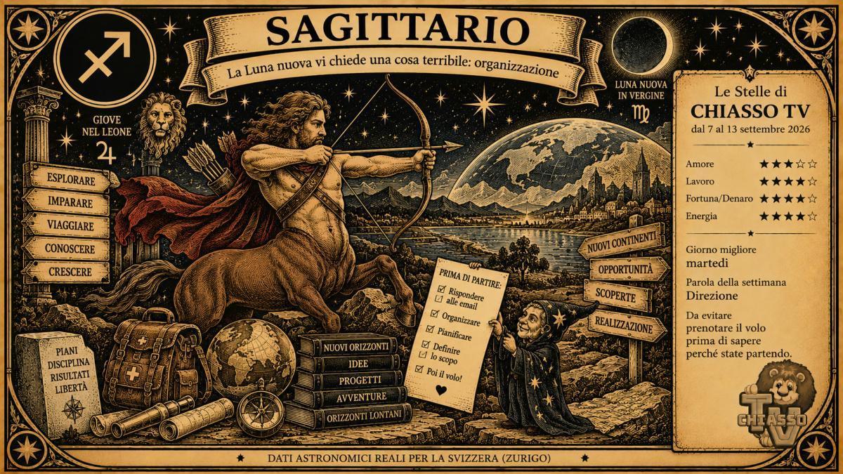 Le Stelle di Chiasso TV: l’oroscopo dal 7 al 13 settembre 2026