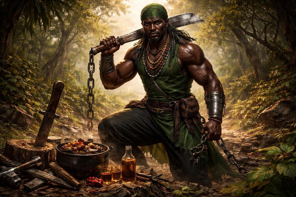 Ogún - Orisha del hierro, la fuerza y el trabajo en la santería Ogún - Orisha del hierro, la fuerza y el trabajo en la santería