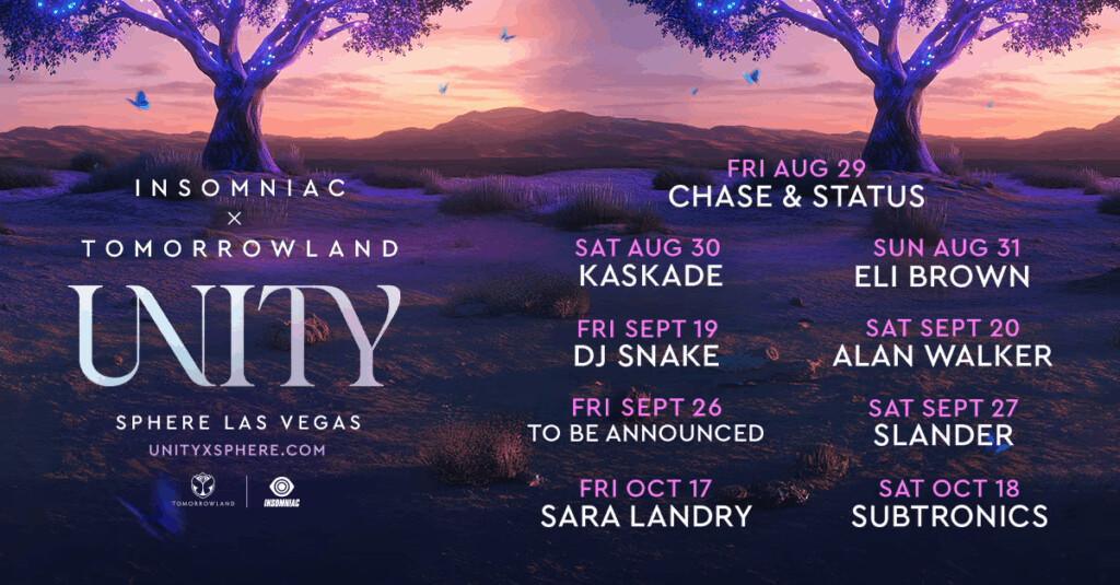 Erste Namen für das Tomorrowland Event UNITY in Las Vegas