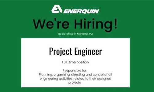 We're Hiring! Join Team Enerquin as a Project Engineer!