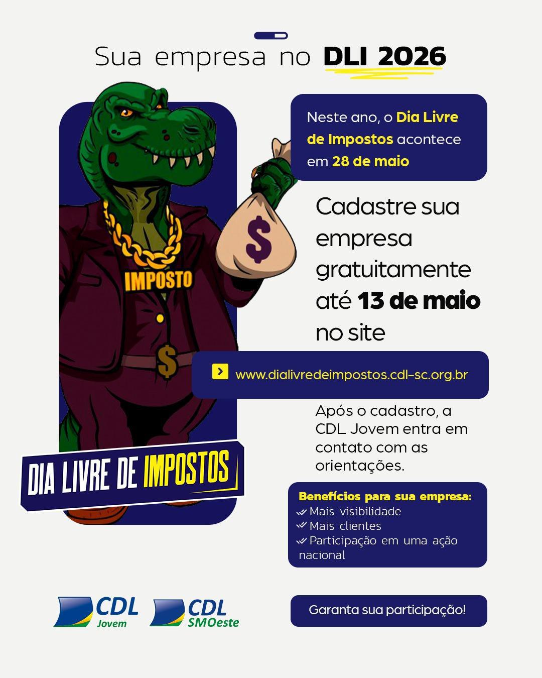 Dia Livre de Impostos 2026