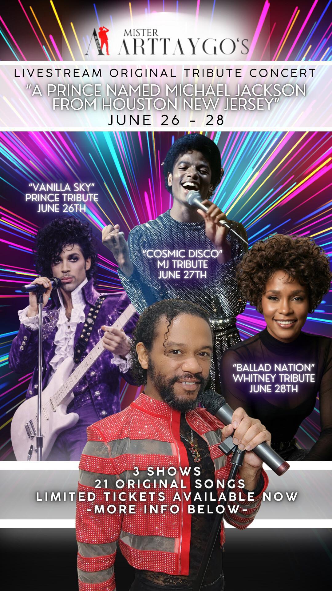 A Prince Named MJ From Houston New Jersey - Live Concert Premier! June 26-28 A Prince Named MJ From Houston New Jersey - Live Concert Premier! June 26-28