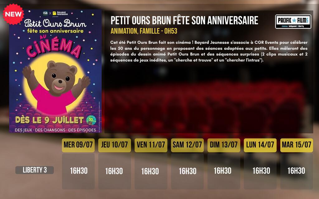 PETIT OURS BRUN FETE SON ANNIVERSAIRE - NOUVEAU