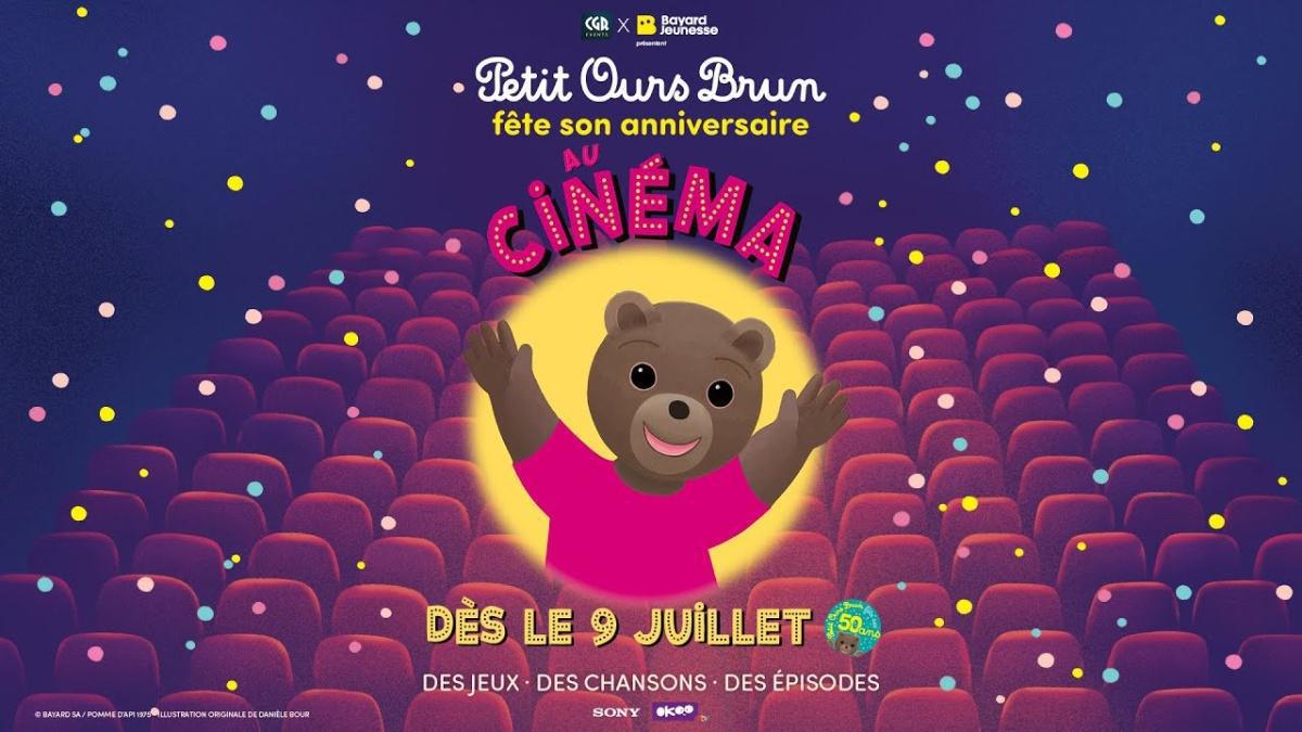 PETIT OURS BRUN FETE SON ANNIVERSAIRE - NOUVEAU