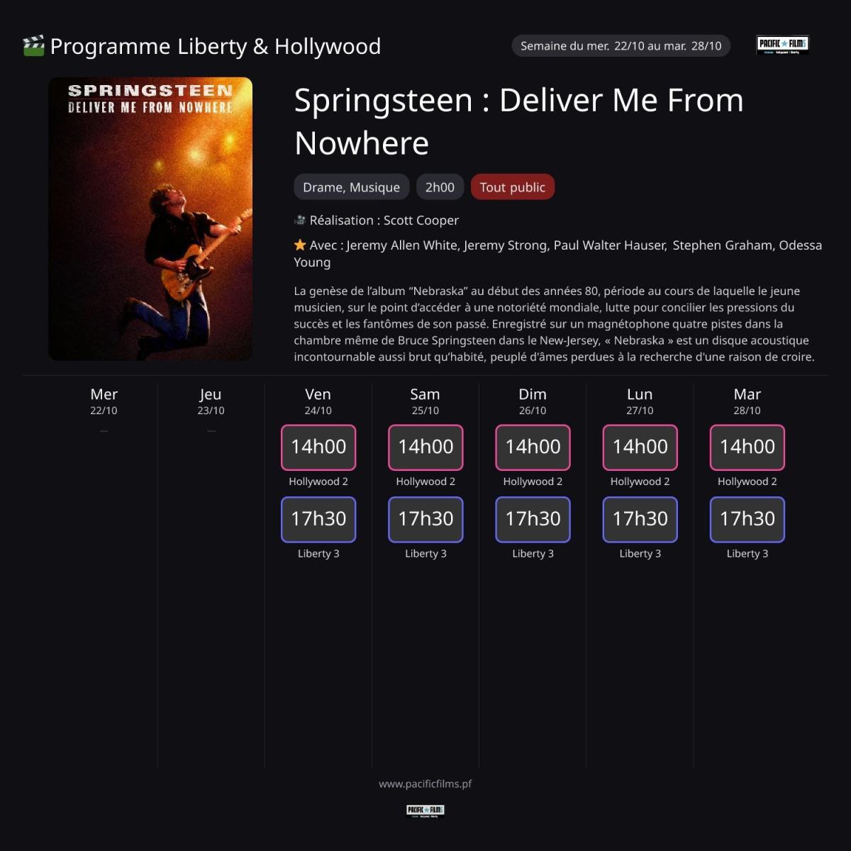 SPRINGSTEEN : DELIVER ME FROM NOWHERE - NOUVEAU SPRINGSTEEN : DELIVER ME FROM NOWHERE - NOUVEAU