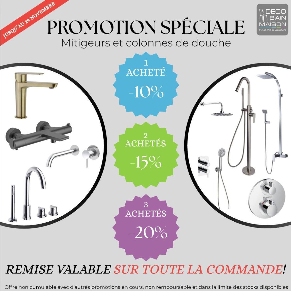 💥 PROMOTION MITIGEURS ET COLONNES DE DOUCHE CHEZ DECO BAIN & MAISON 🚿