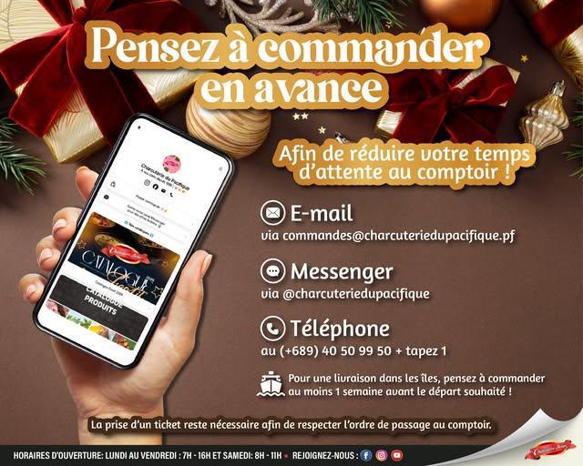 🛍️PENSEZ A COMMANDER EN AVANCE A LA CHARCUTERIE DU PACIFIQUE!🎄