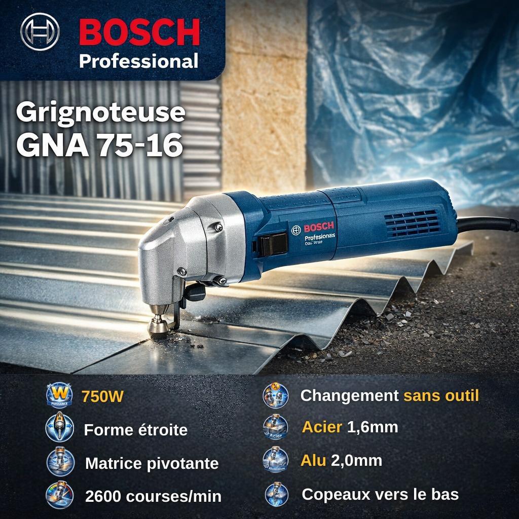 ⚡ BOSCH PROFESSIONAL– Grignoteuse GNA 75-16 chez Fournitures Industrielles de Tahiti. ⚡ BOSCH PROFESSIONAL– Grignoteuse GNA 75-16 chez Fournitures Industrielles de Tahiti.