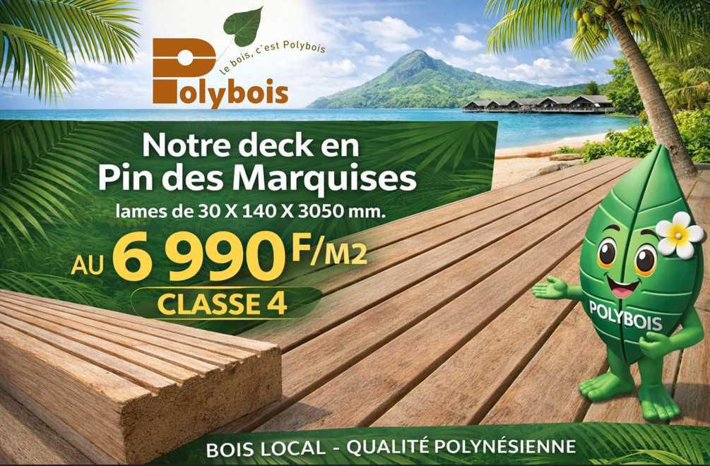 🎉Deck en Bois des Marquises chez Polybois!🌴