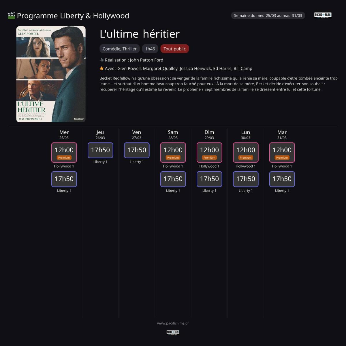 L'ULTIME HERITIER - NOUVEAU