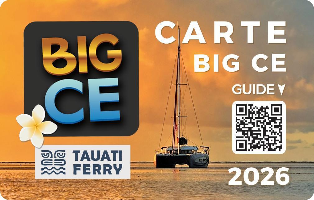 💳Carte BIG CE 2026 disponible à la boutique Fare de la Lunette (Raiatea) ✨