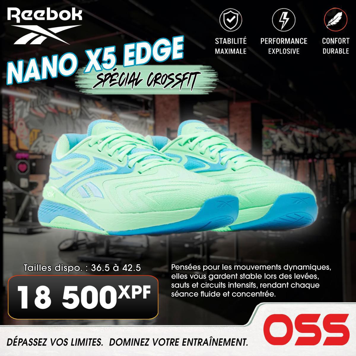 🔥Nouveauté Training : Reebok Nano X5 Edge - Spécial Crossfit chez OLYMPIANS SPORT! 🏋️‍♂️