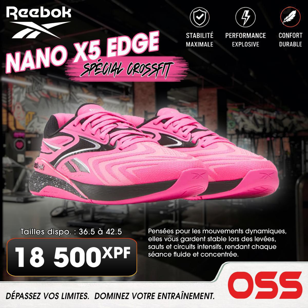 🔥Nouveauté Training : Reebok Nano X5 Edge - Spécial Crossfit chez OLYMPIANS SPORT! 🏋️‍♂️