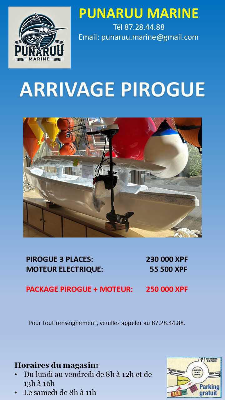 🚤 Arrivage pirogue chez PUNARUU MARINE ! 🌊