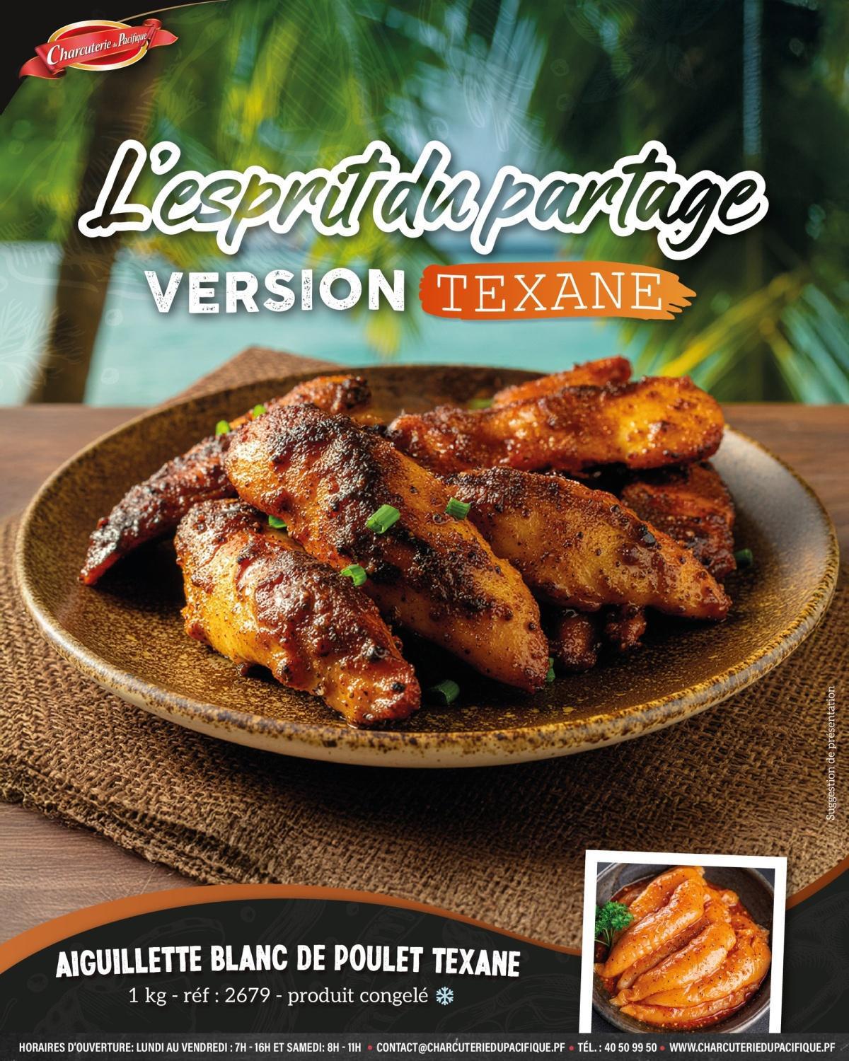 🤠🔥 Retrouvez les aiguillettes de blanc de poulet texane à la CHACUTERIE DU PACIFIQUE!🌶️🍗