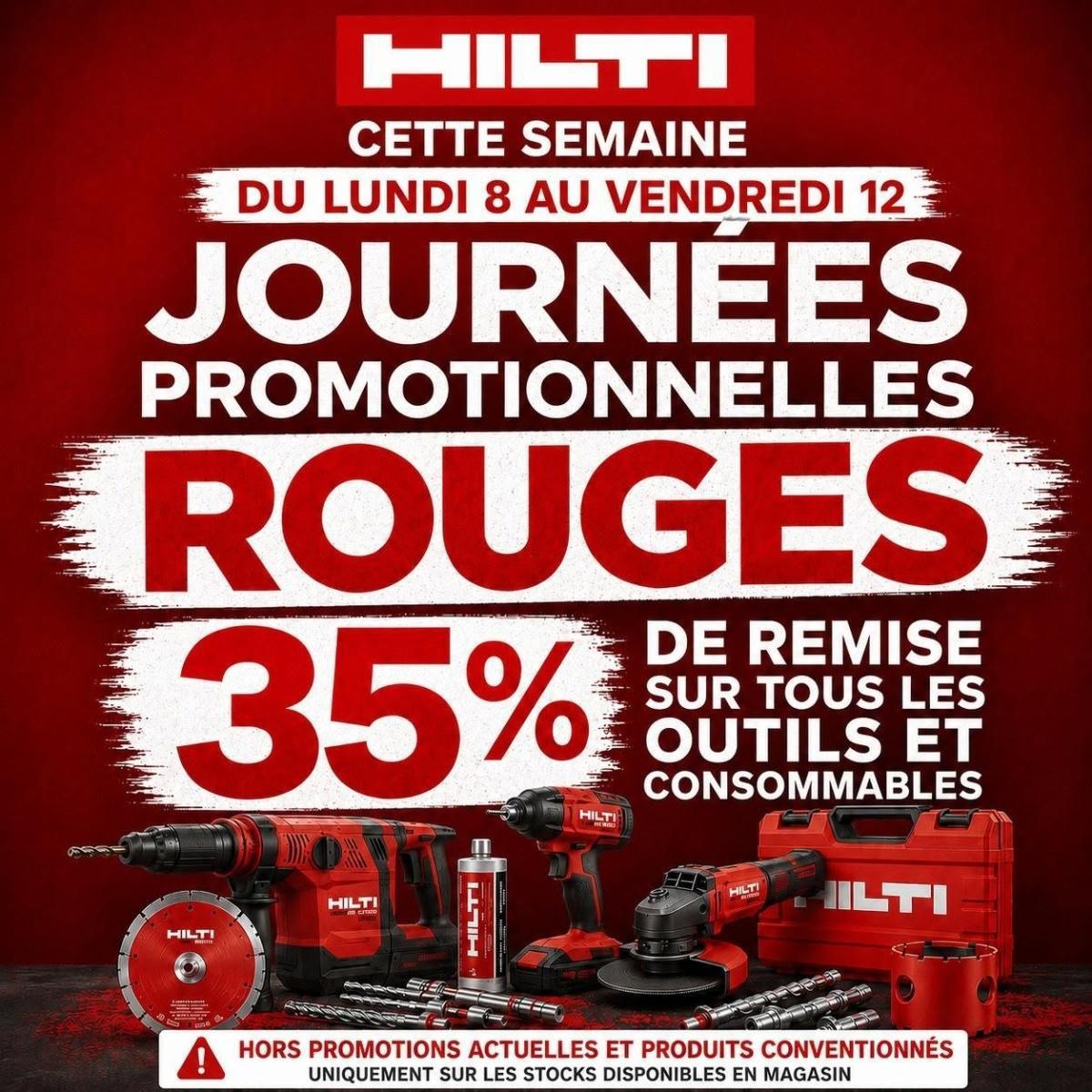 🚨 Les Journées Promo HILTI ont démarré chez YUNE TUNG ! 🚨