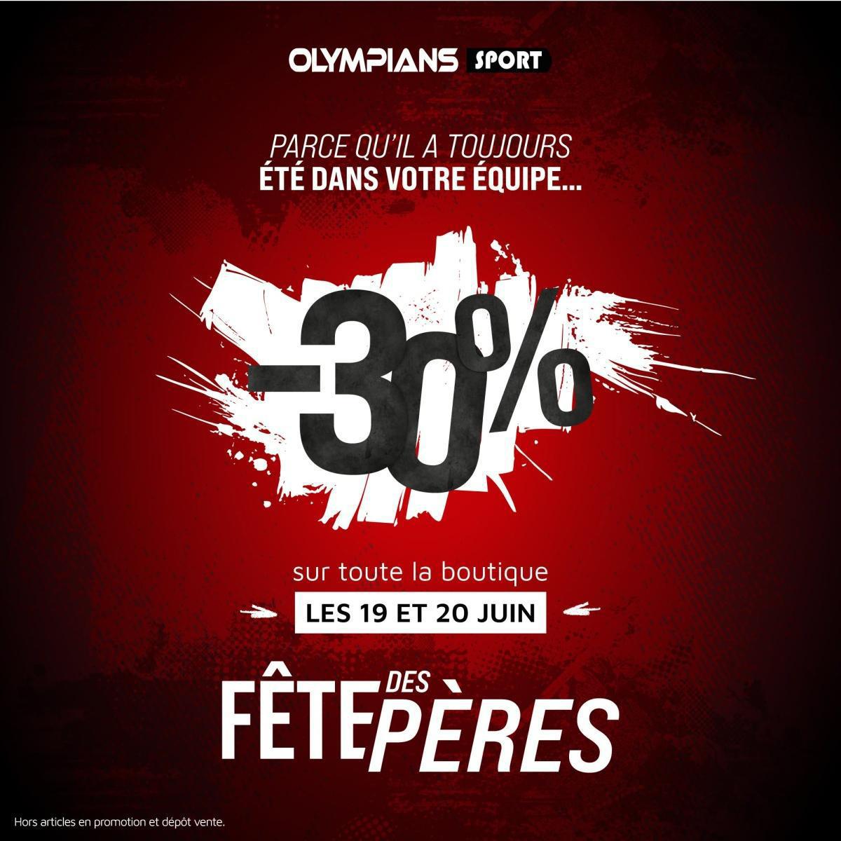 🔥 -30% chez OLYMPIANS SPORT : 19 & 20 juin seulement 🏃‍♀️