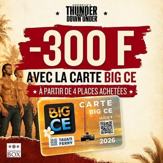 🔥Spectacle THUNDER FROM DOWN UNDER à prix réduit avec votre CARTE BIG CE ! ⚡🌩️ 🔥Spectacle THUNDER FROM DOWN UNDER à prix réduit avec votre CARTE BIG CE ! ⚡🌩️