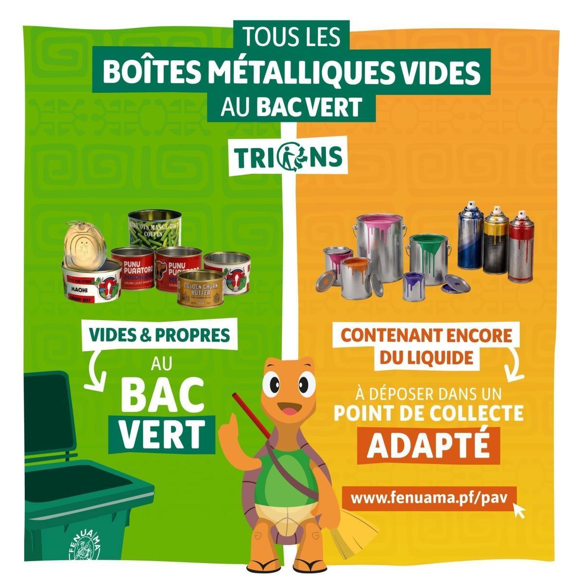 ♻️ Le bon tri : boîtes métalliques propres → BAC VERT! ♻️ ♻️ Le bon tri : boîtes métalliques propres → BAC VERT! ♻️