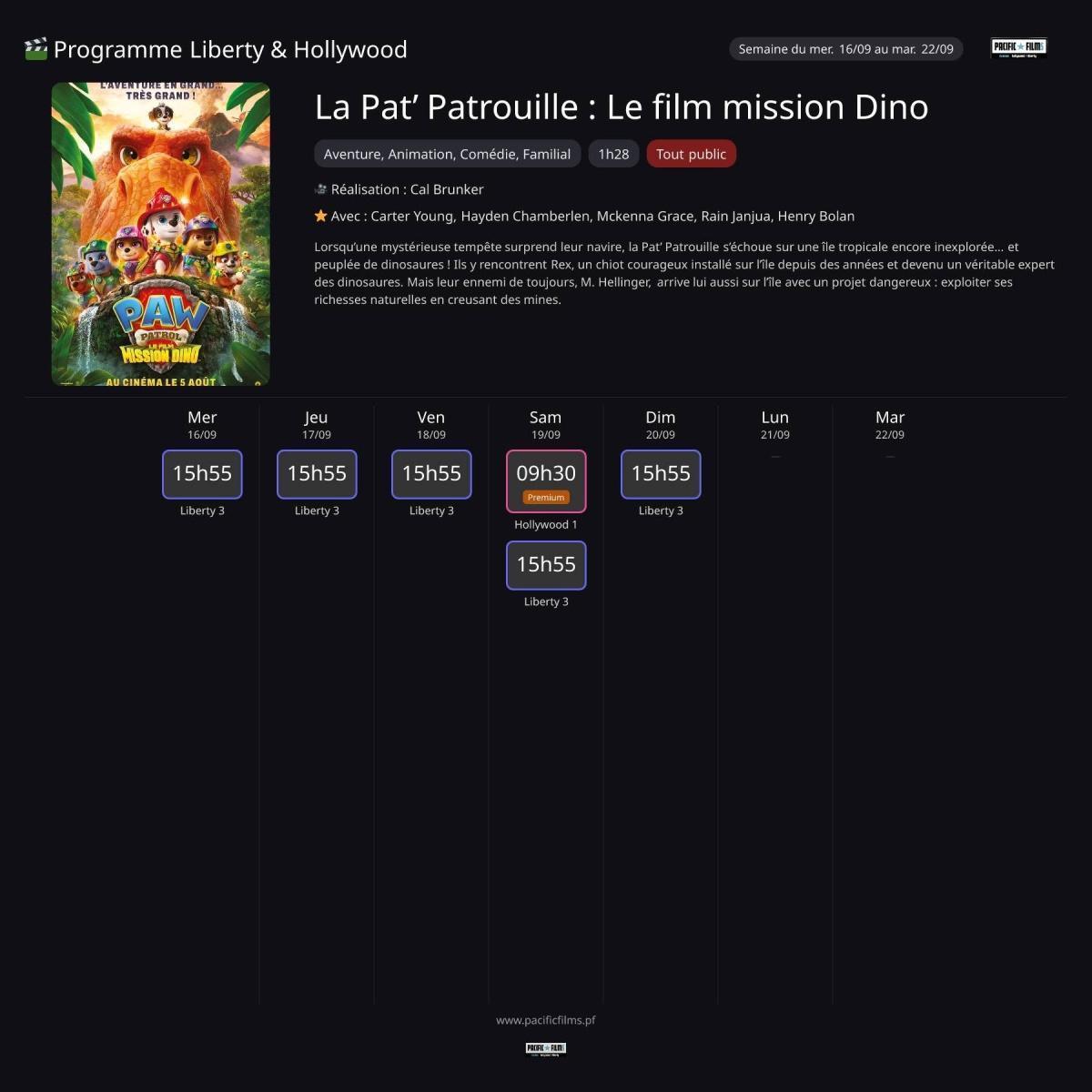LA PAT' PATROUILLE : LE FILM MISSION DINO LA PAT' PATROUILLE : LE FILM MISSION DINO