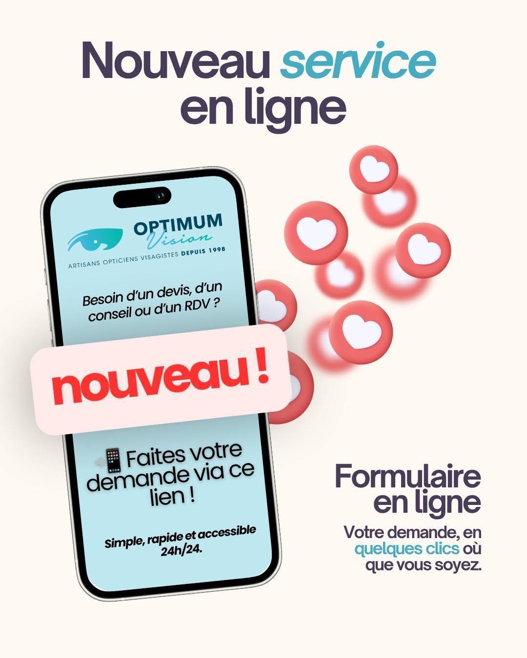 ✨ Nouveau Service chez 𝐎𝐏𝐓𝐈𝐌𝐔𝐌 𝐕𝐈𝐒𝐈𝐎𝐍! ✨