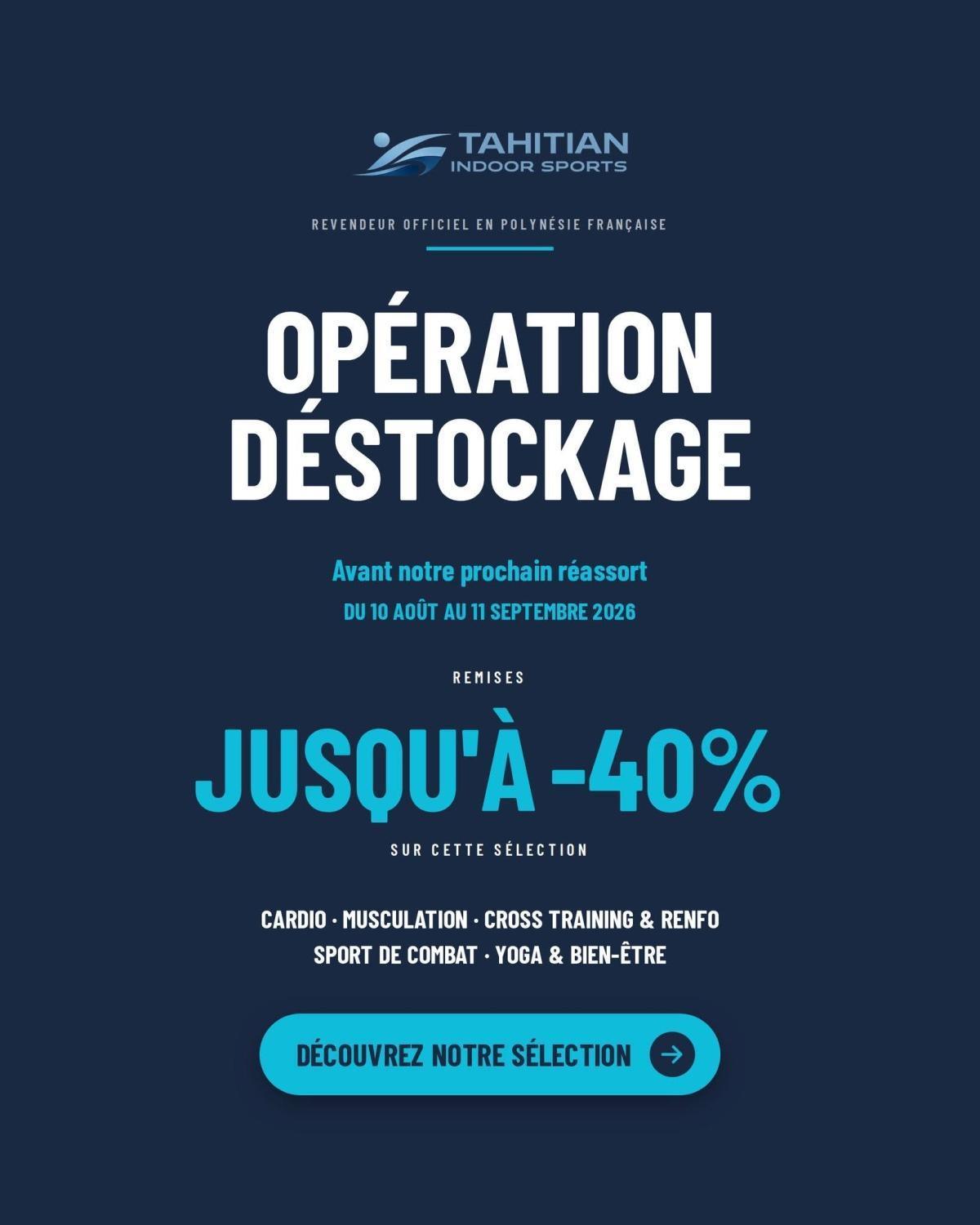 🔥 Opération Destockage chez 𝐓𝐀𝐇𝐈𝐓𝐈𝐀𝐍 𝐈𝐍𝐃𝐎𝐎𝐑 𝐒𝐏𝐎𝐑𝐓𝐒! 🏃 