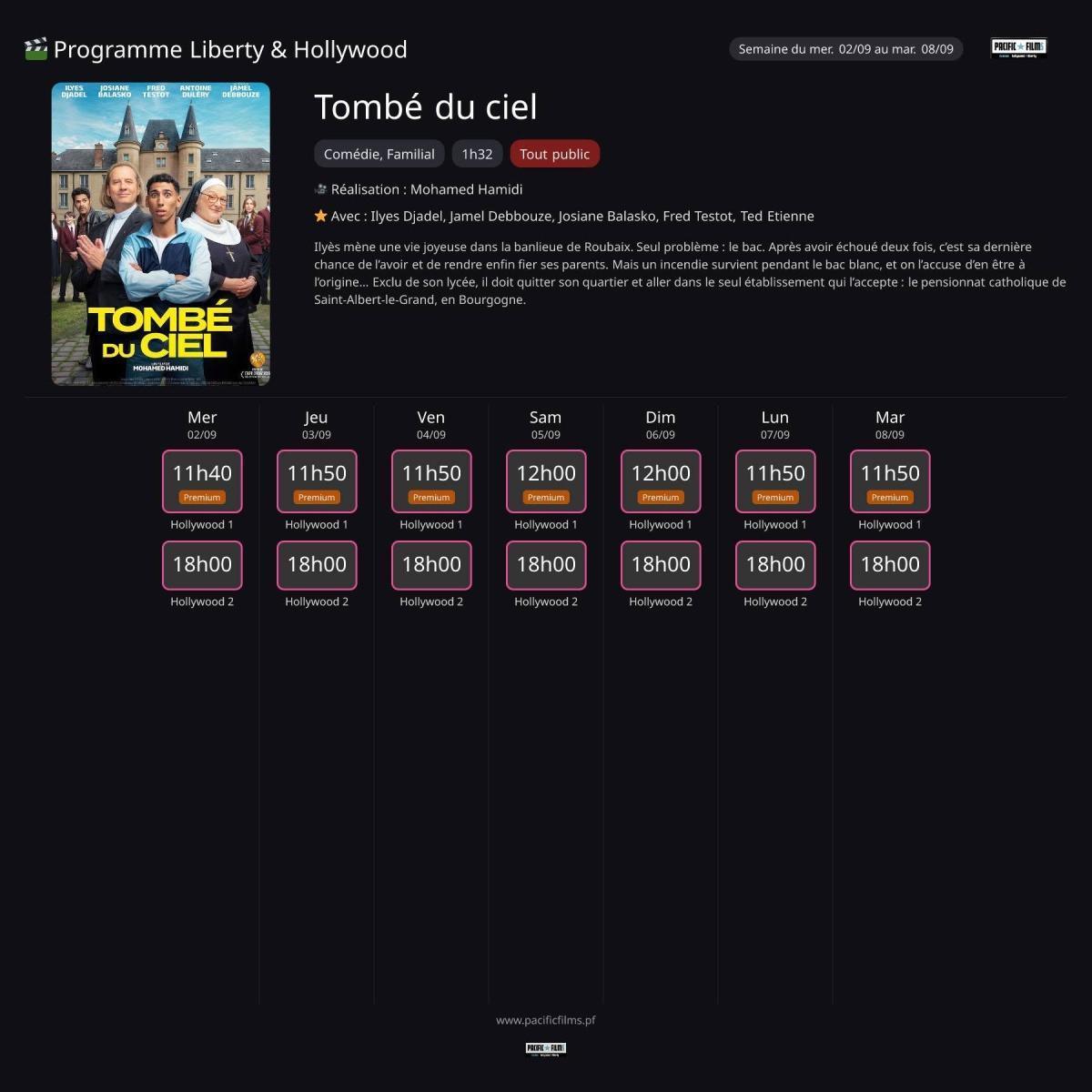 TOMBE DU CIEL - NOUVEAUTE