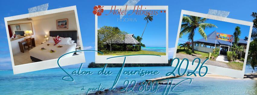 🌺L'𝐇𝐎𝐓𝐄𝐋 𝐇𝐈𝐁𝐈𝐒𝐂𝐔𝐒 𝐌𝐎𝐎𝐑𝐄𝐀 sera présent au Salon du Tourisme!🌺