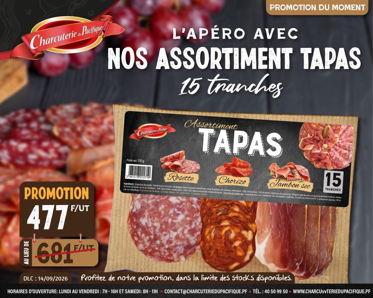 🥓Promo sur les Tapas à la 𝐂𝐇𝐀𝐑𝐂𝐔𝐓𝐄𝐑𝐈𝐄 𝐃𝐔 𝐏𝐀𝐂𝐈𝐅𝐈𝐐𝐔𝐄!🥓