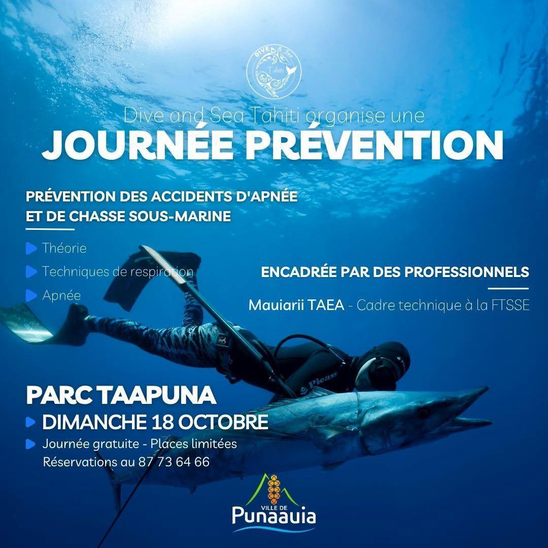 🌊 Journée Prévention et Sécurité sous-marine Dimanche 18 Octobre à Punaauia! 🐠