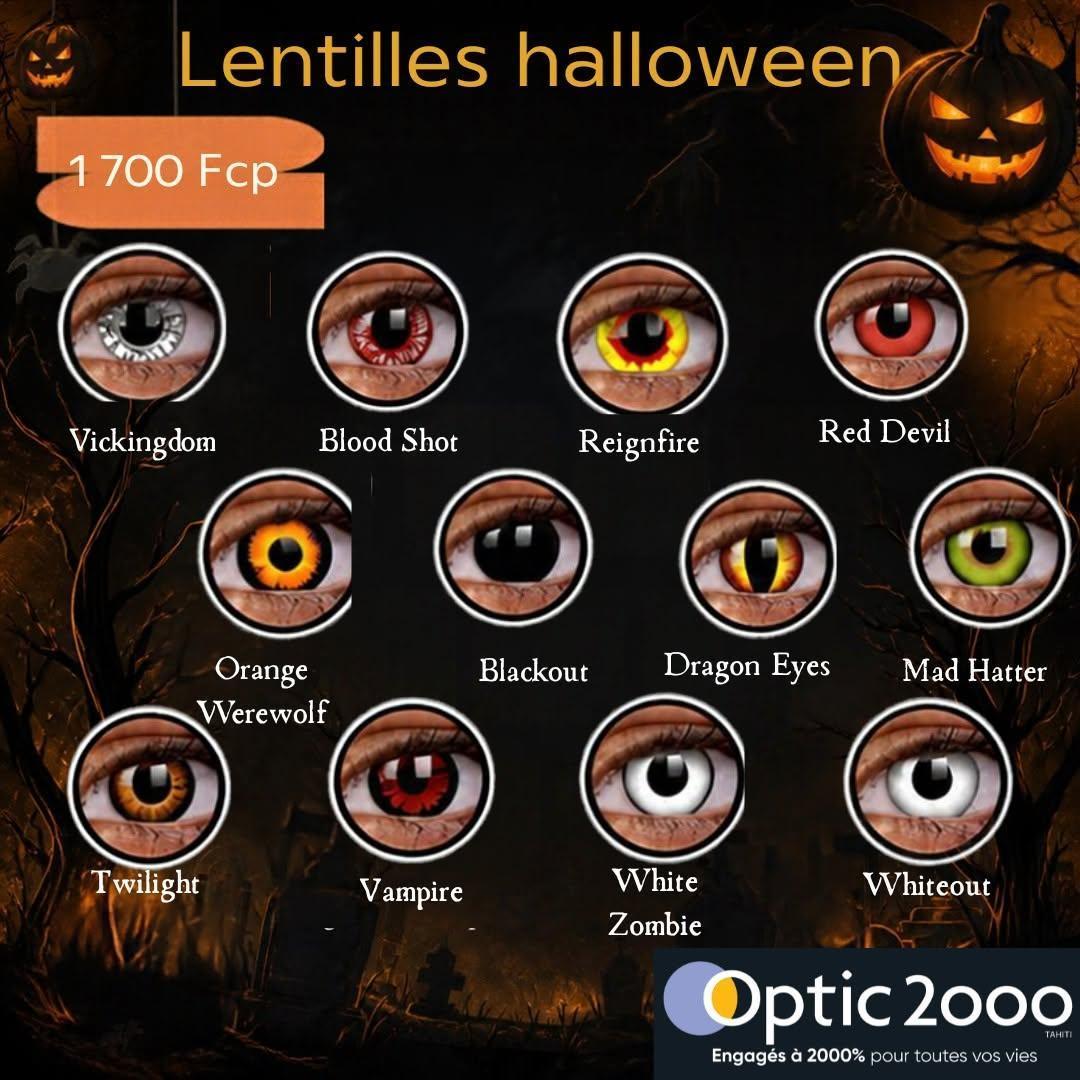 🎃 Les lentilles de Halloween sont de retour chez 𝐎𝐏𝐓𝐈𝐂 𝟐𝟎𝟎𝟎 𝐓𝐀𝐇𝐈𝐓𝐈 ! 👻