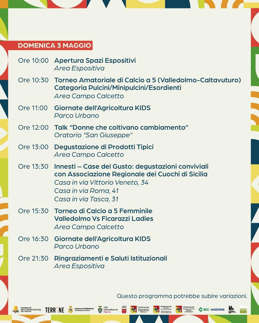 Apertura Spazi Espositivi - XXVI edizione Giornate dell'Agricoltura (inizio ore 10.00)